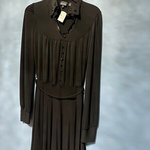 Just Cavalli - Black Ellegant Button-Up Dress